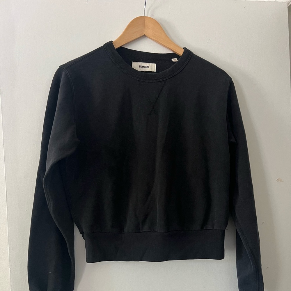 Buck Mason Charcoal Crewneck Pullover